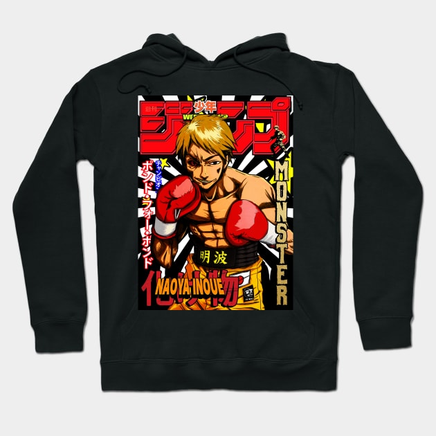 Naoya Inoue Jump Cover Hoodie by hansoloski